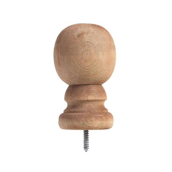 ProWood 4 in. x 4 in. Wood Colonial Ball Post Top Finial (6-Pack)