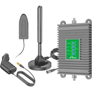 Cell Phone Signal Booster for Car, RV. 50 dB Max Gain for All U.S. Carriers, FCC Approved