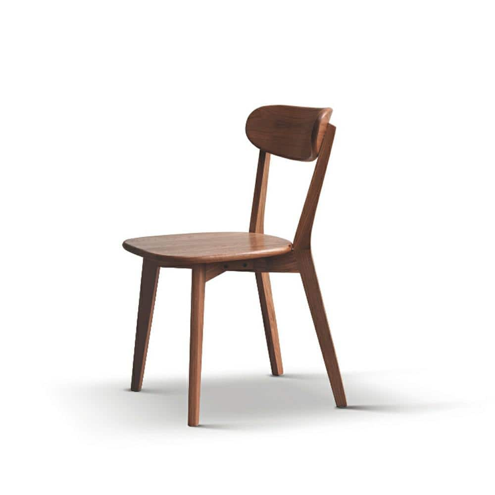 19.6 in. L x 18.5 in. W x 31.5 in. H FAS Grade Oak Dining Chair Dark Brown 