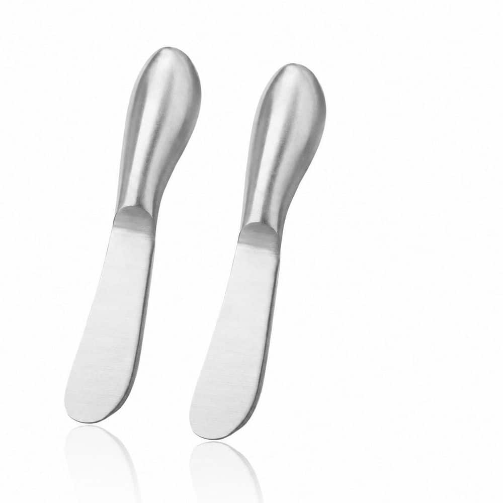 5.3 in. Butter Spreader Knife Stainless Steel Multipurpose Knife 2 pcs for Cheese Jam Pastry Charcuterie