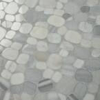 Stone Decor Shadow 12 in. x 12 in. x 10 mm Marble Pebble Mosaic Floor and Wall Tile (0.95 sq. ft./ Each)