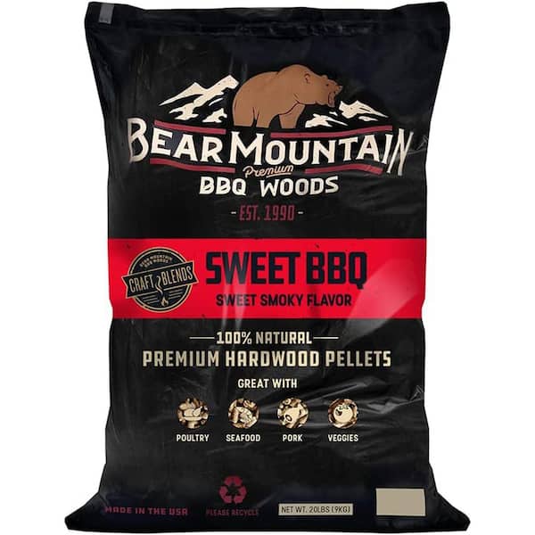 Bear Mountain Premium BBQ Woods Hardwood Sweet Craft Blends Grill Smoker Pellets, 20 lbs.