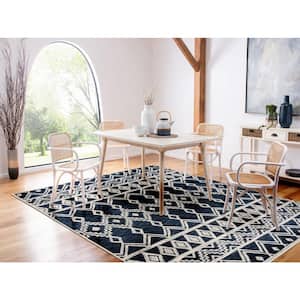Abstract Red/Ivory 5 ft. x 8 ft. Chevron Tribal Area Rug