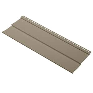 Take Home Sample Progressions Double 4 in. x 24 in. Vinyl Siding in Khaki