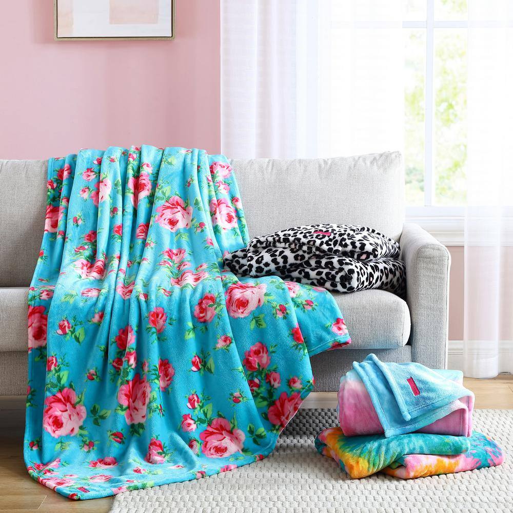 Full/Queen Pink Leopard Print Fleece Blanket