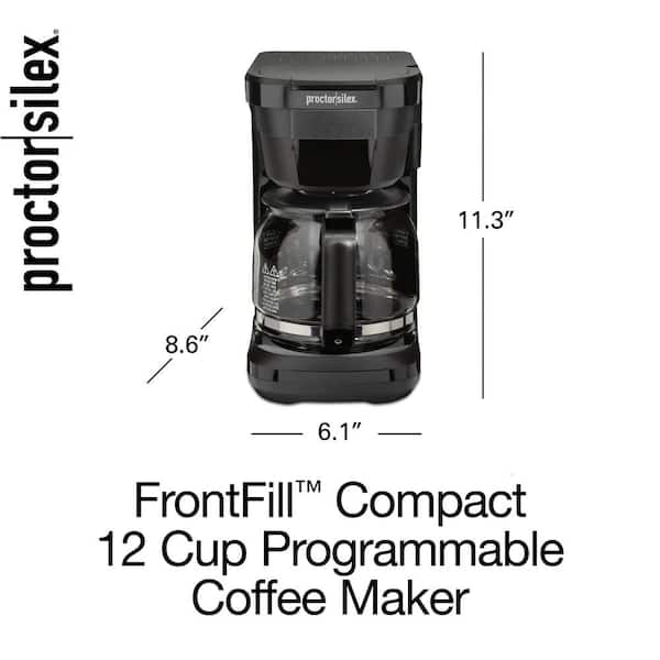 Hamilton Beach Compact 12-Cup Black Programmable Drip Coffee Maker