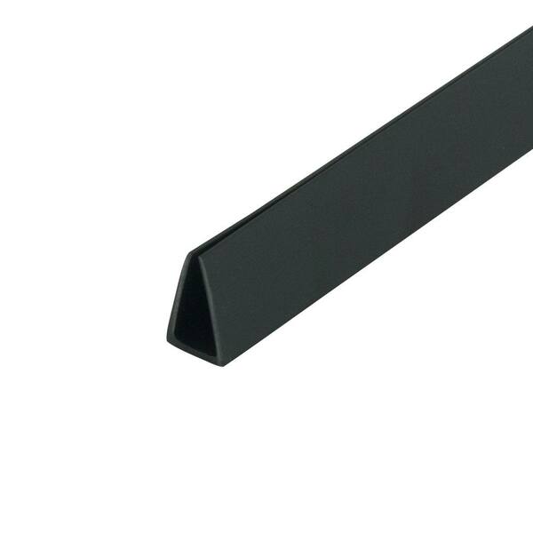 Outwater Plastics White 1/2'' Styrene Plastic U-Channel/C