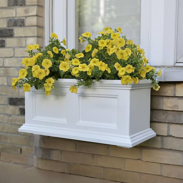 Mayne Fairfield 2ft Window Box Espresso 24in x 11in x 10.8in with 2.4  Gallon Built-in Water Reservoir