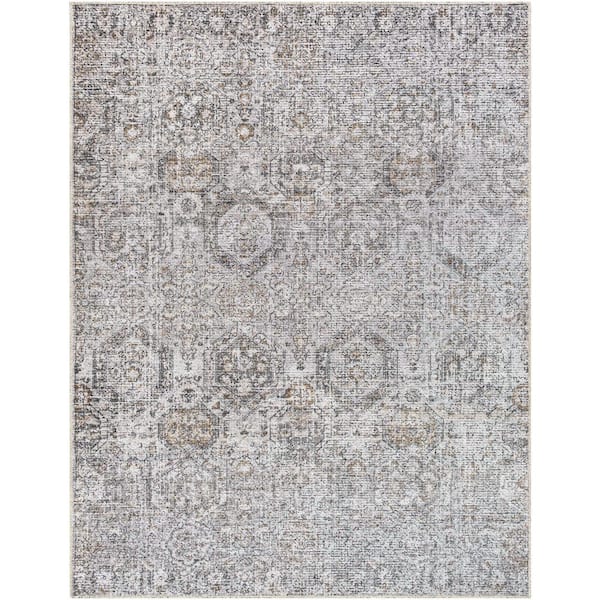 Livabliss Vinny Gray 5 ft. x 7 ft. Machine-Washable Rug