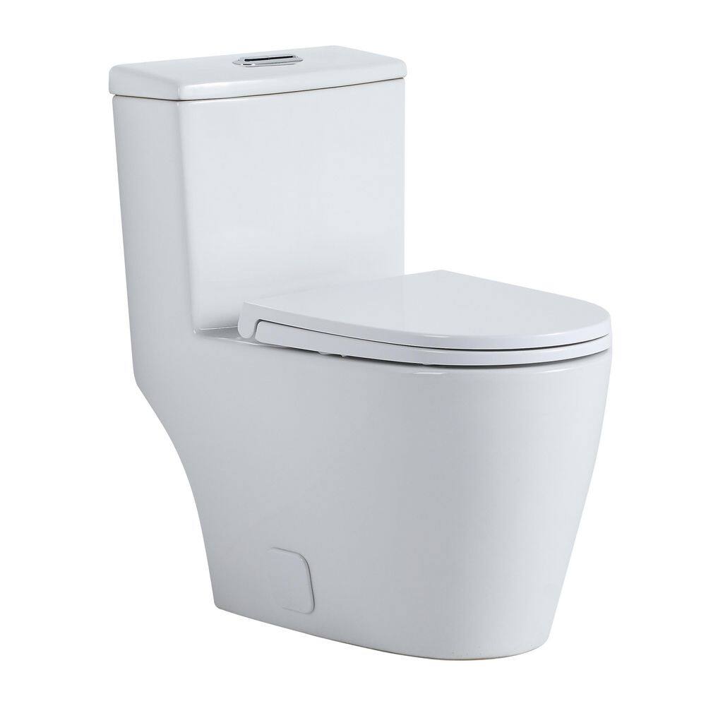 ARTCHIRLY 12 in. Rough-In 1-piece 1.2 GPF Dual Flush Elongated Toilet ...