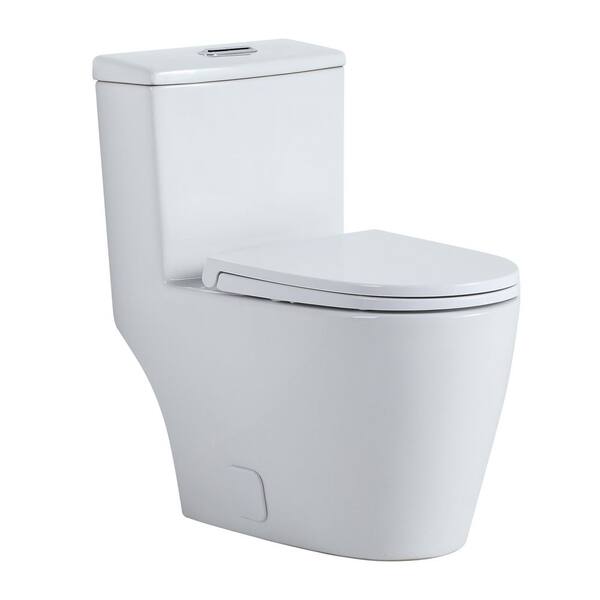 Artchirly 12 In. Rough-in 1-piece 1.2 Gpf Dual Flush Elongated Toilet 