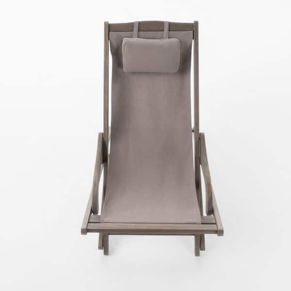 Grey Sling Outdoor Lounge Chair (Set of 2)