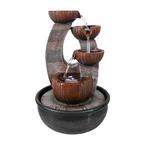 16.2in. Resin Tabletop Fountains Indoor - Perfect Size Home Fountains Indoor with LED Light for Table Decor