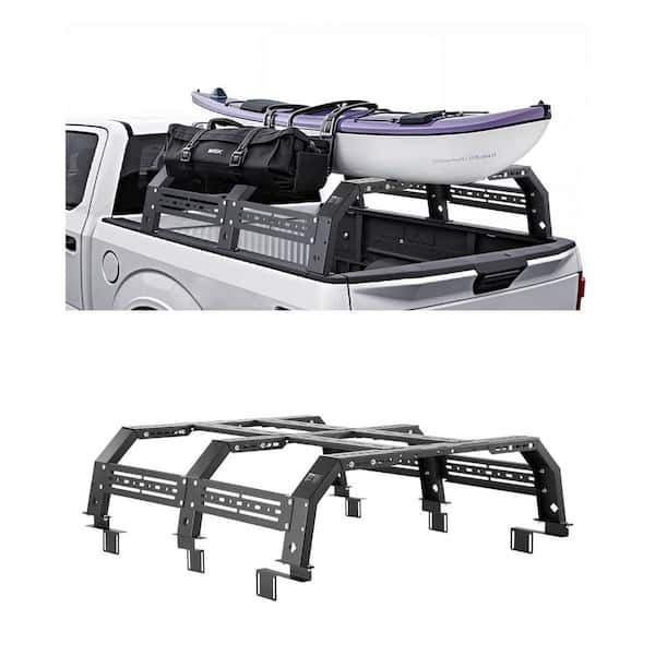 Overland Truck Bed Rack, 51.2-65.4 in. Adjustable, Sidebar, 900 lbs. Capacity Rack, Fits Mid-Size Trucks Tacoma/Ranger