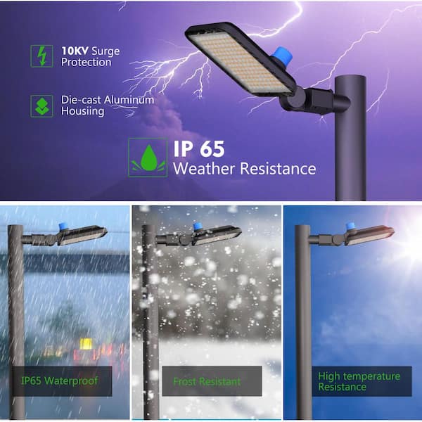 bulbeats 600-Watt Equivalent Integrated LED Parking Lot Area Light