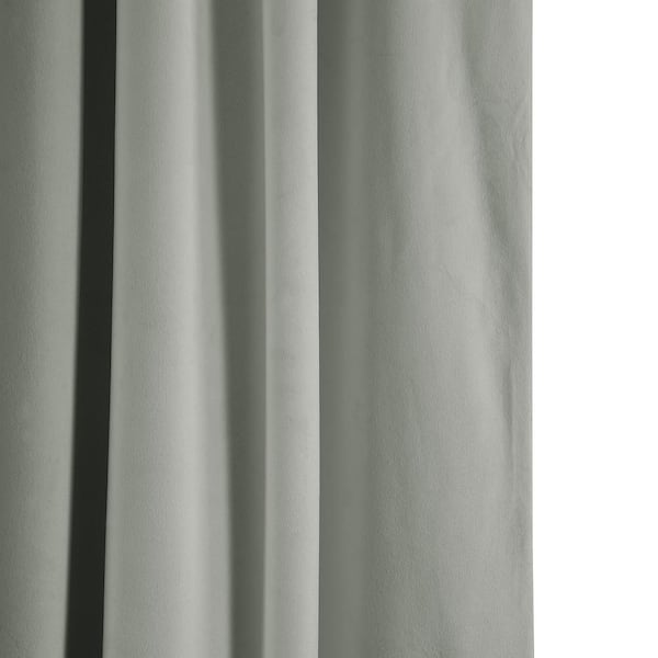 Exclusive Fabrics & Furnishings Reflection Grey Velvet Rod Pocket