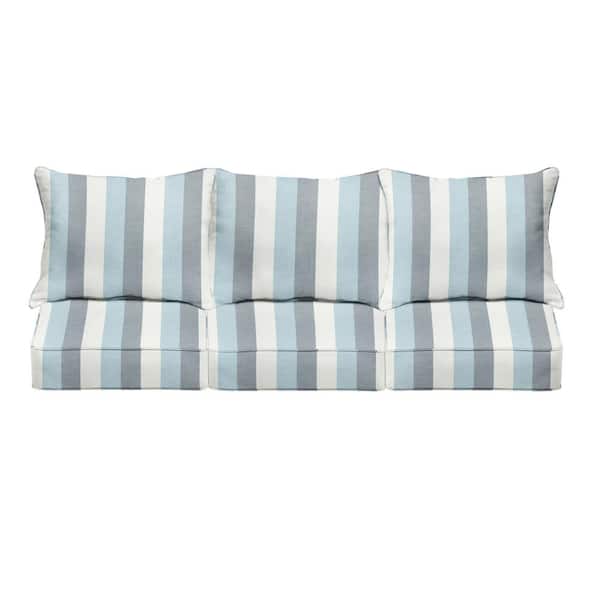1101Design 27 in. x 23 in. Sunbrella Deep Seating Indoor/Outdoor Couch Pillow and Cushion Set in Direction Dew