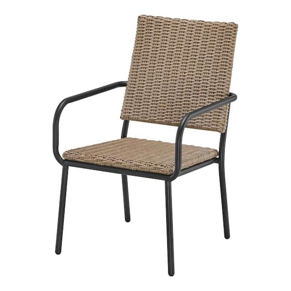StyleWell Esther wood Black Wicker Steel Outdoor Dining