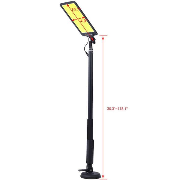 12V 10000 Lumens LED Portable Outdoor Work Light with Telescoping Pole Suction Cup Magnetic Base