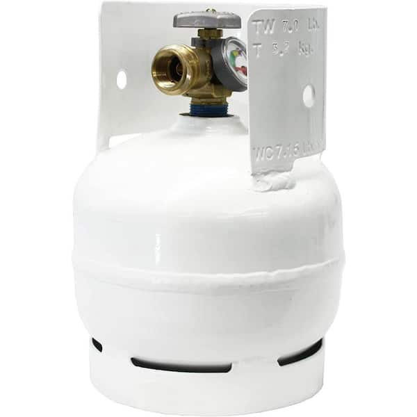 Flame King 3 lbs. Refillable Steel Propane Tank with OPD Valve and Built-in  Site Gauge YSN03 - The Home Depot