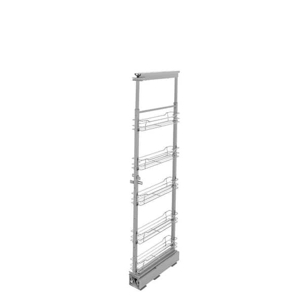 4-1/8 in. Chrome 4-Basket Pull-Out Pantry with Soft-Close Slides