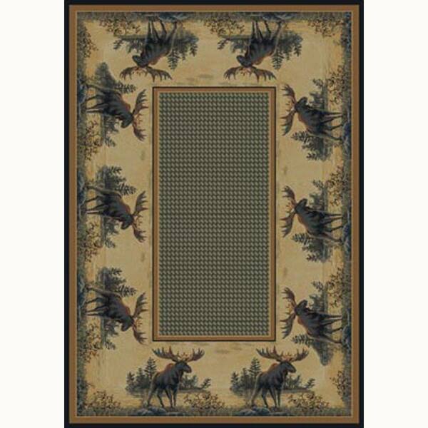 United Weavers Northwood Beige 5 ft. x 8 ft. Contemporary Lodge Area Rug