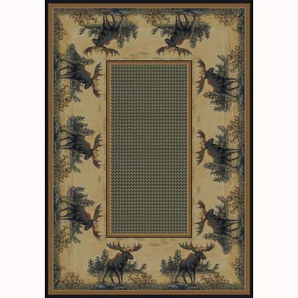 United Weavers Northwood Beige 8 ft. x 11 ft. Contemporary Lodge Area Rug