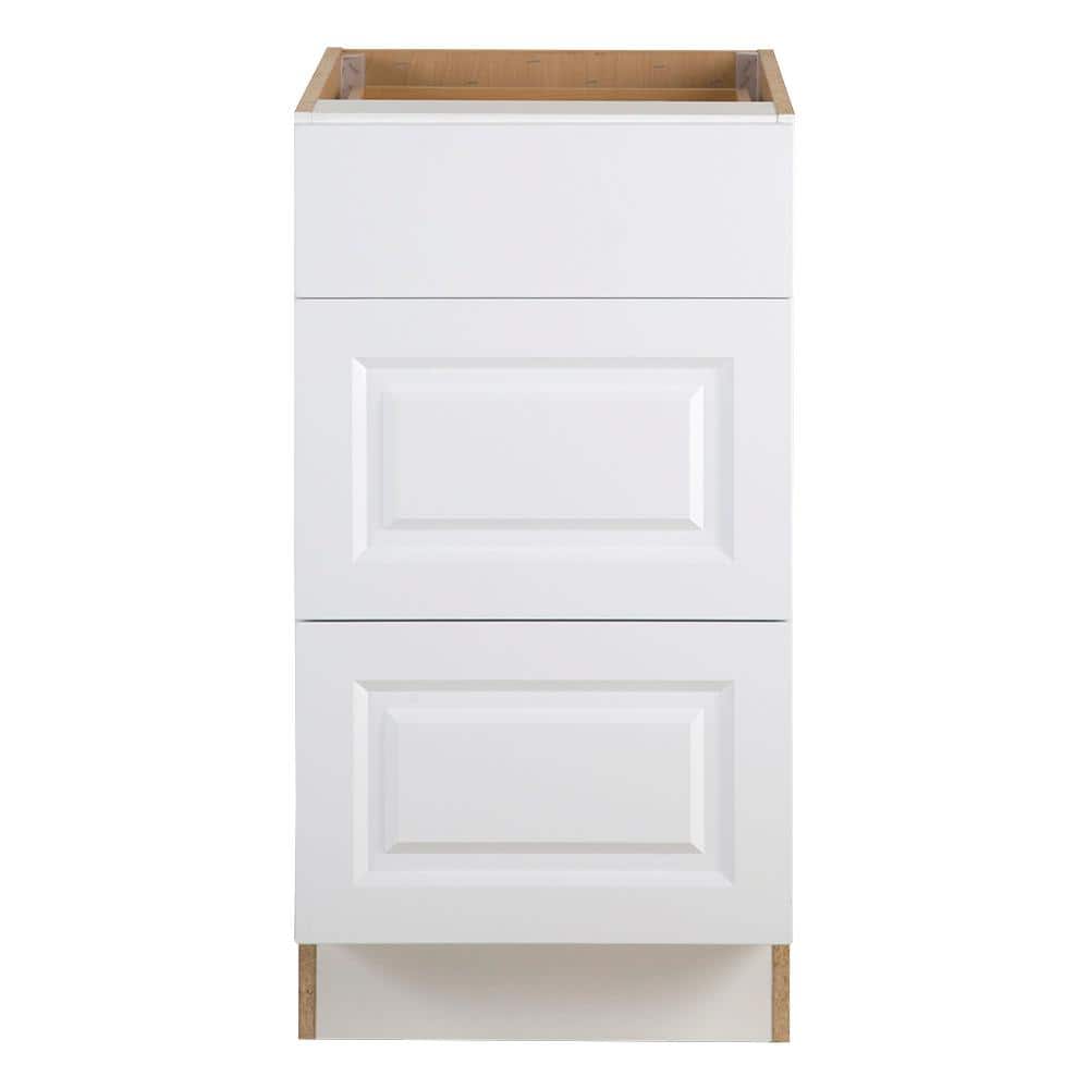 Hampton Bay Benton Assembled 18x34.5x24.5 in. Base Cabinet with 3-Soft ...
