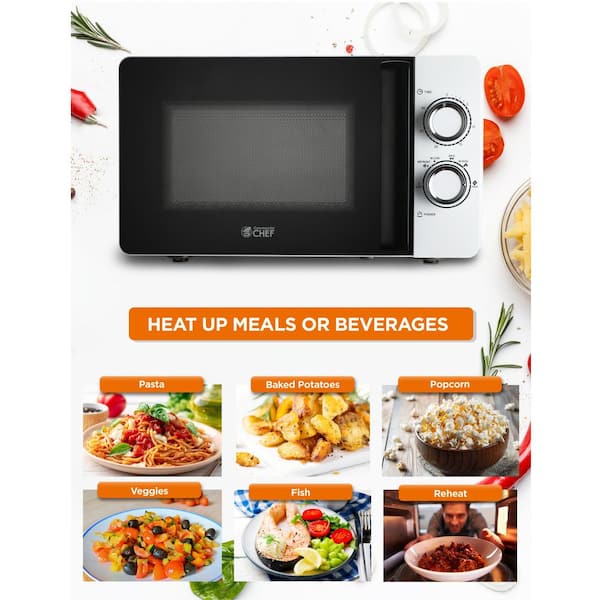Microwave Oven 0.7 Cu.Ft, Mini Microwave Oven with 9.6'' Removable Turntable