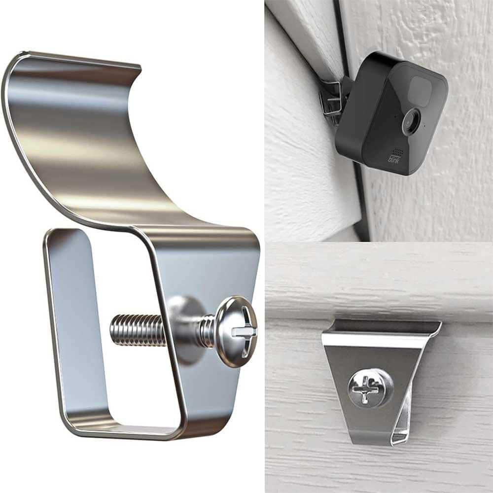 No-Hole Vinyl Siding Hooks for Outdoor Cameras, Stainless Steel Mounting Cl