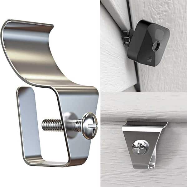 Adrinfly No-Hole Vinyl Siding Hooks for Outdoor Cameras, Stainless Steel Mounting Clips (12 Pack)