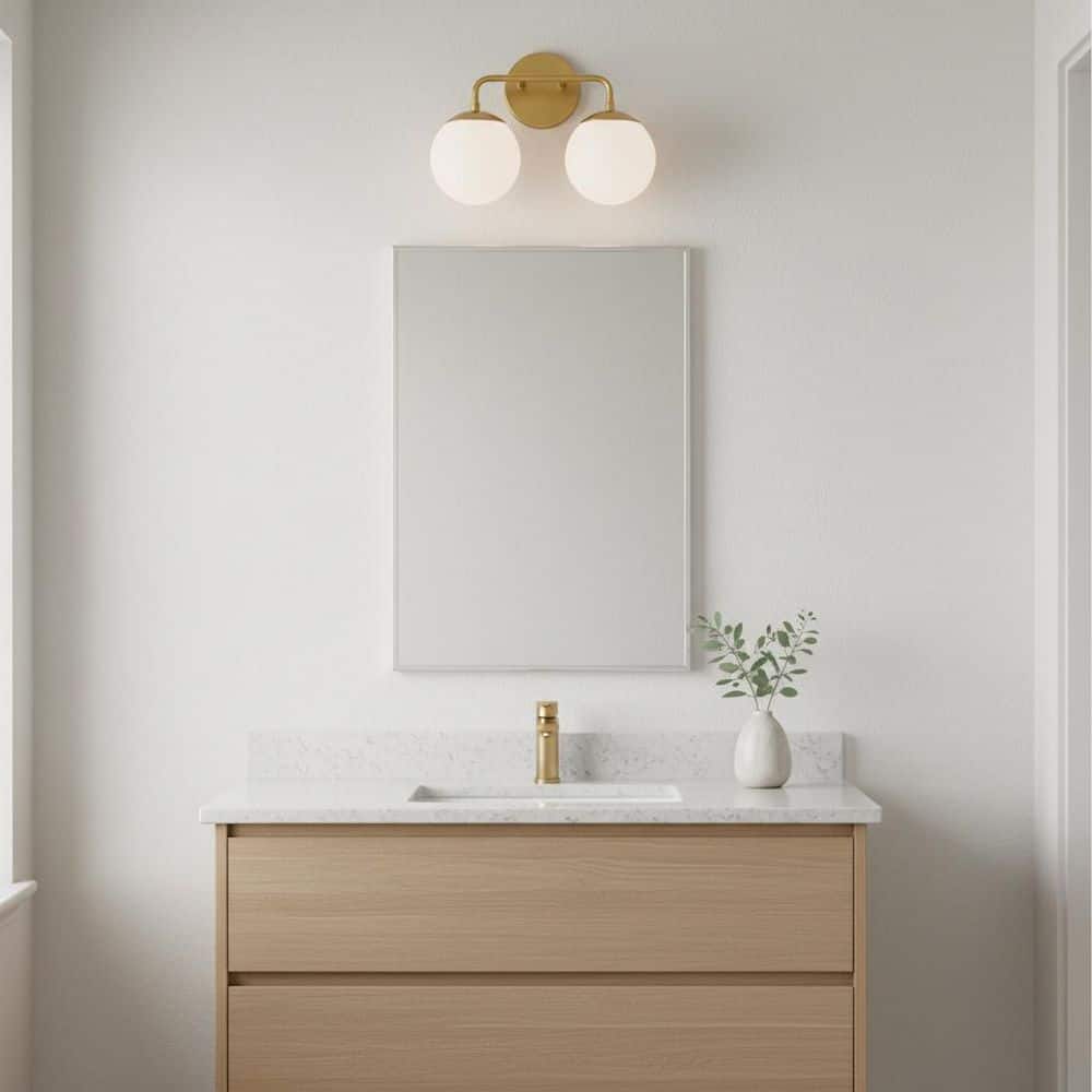 Juniper 15.0 in. 2 Light Lacquered Brass Vanity Light price history on PriceWatchPro