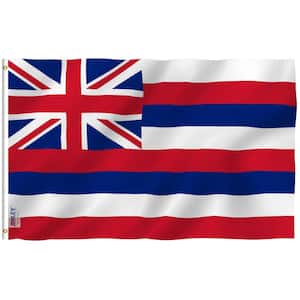 Fly Breeze 3 ft. x 5 ft. Polyester Hawaii State Flag 2-Sided Flags Banners with Brass Grommets and Canvas Header