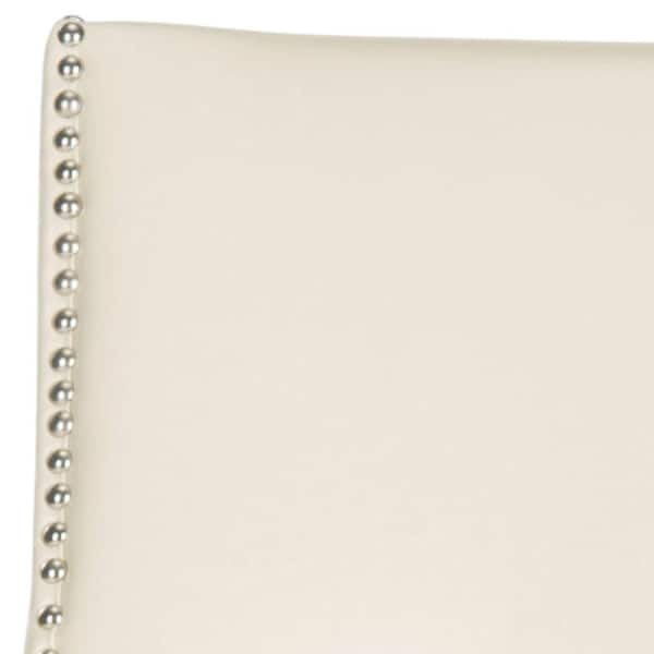 Afton Off-White/Black Faux Leather Side Chair (Set of 2)