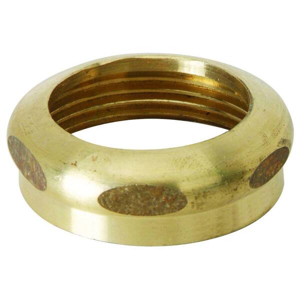 BrassCraft 1-1/4 in. O.D. Compression x 1-1/4 in. FIP Brass Slip Nut with Rough Finish