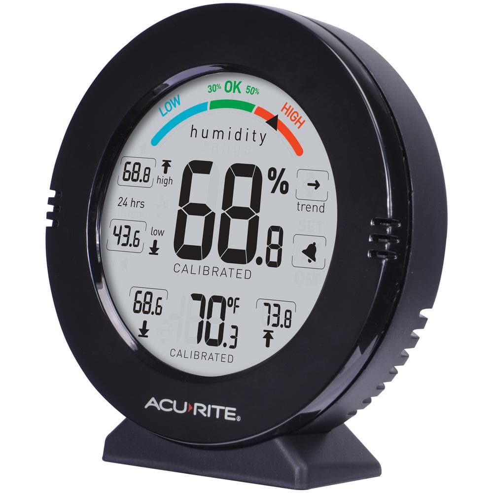 AcuRite Pro Accuracy Indoor Temperature and Humidity Monitor with Alarms  01080M - The Home Depot