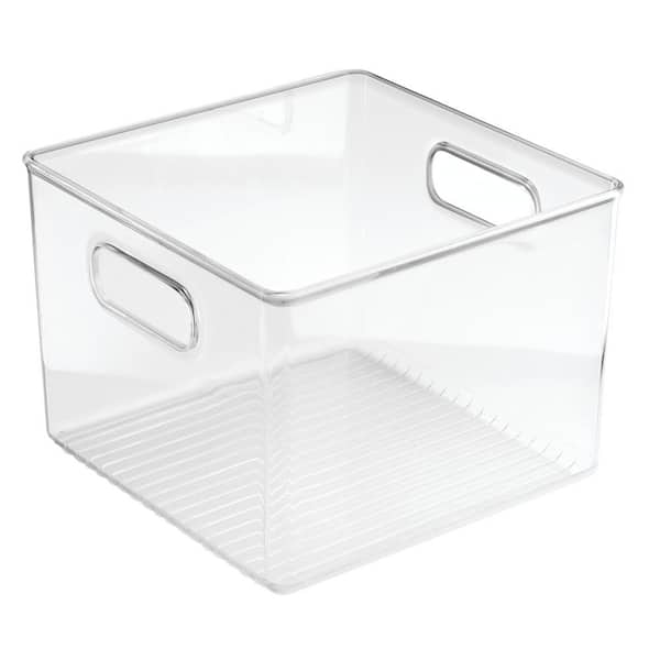 iDesign Bath Bin 8 x 8 x 6 Clear Recycled Plastic 71238CC - The Home Depot