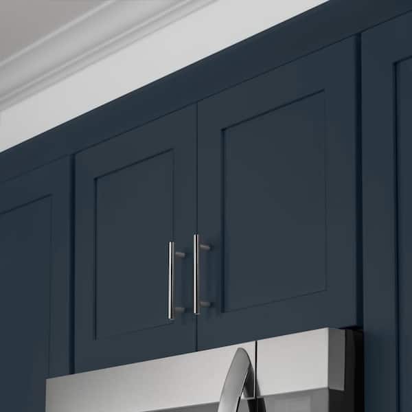 Avondale 30 in. W x 12 in. D x 24 in. H Ready to Assemble Plywood Shaker Wall Bridge Kitchen Cabinet in Ink Blue
