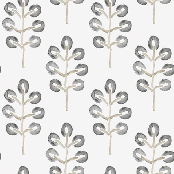 Chesapeake Plum Tree Black Botanical Matte Pre-Pasted Paper Strippable Wallpaper