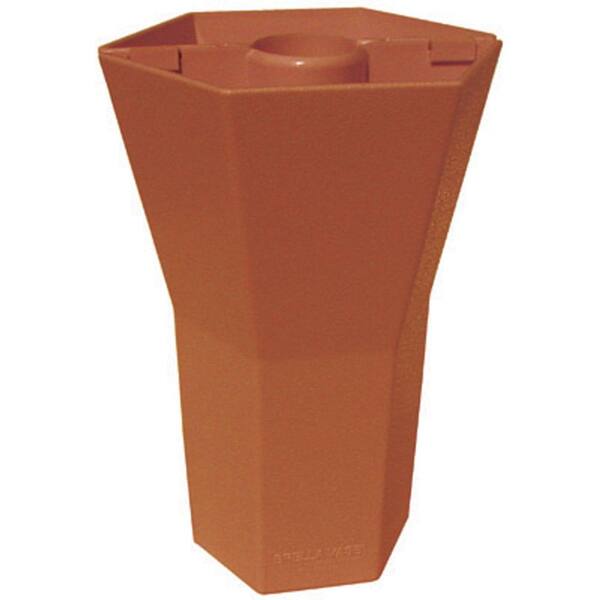Brella Vase 10 in. Patio Umbrella Vase in Opaque Terra Cotta (Set of 12)-DISCONTINUED