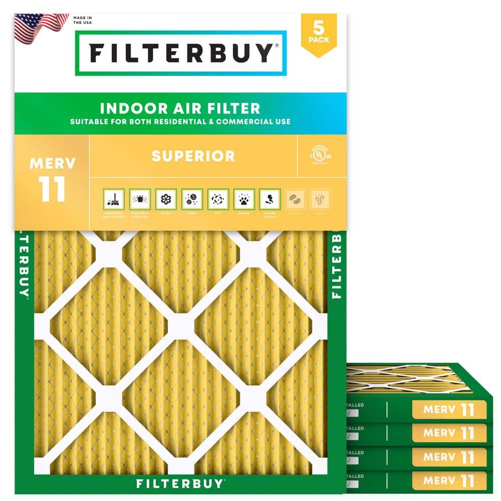 19.75 in. x 21 in. x 1 in. MERV 11 (FPR 7) Allergen Defense Pleated HVAC AC Furnace Air Filters Replacement (5-Pack) price history on PriceWatchPro