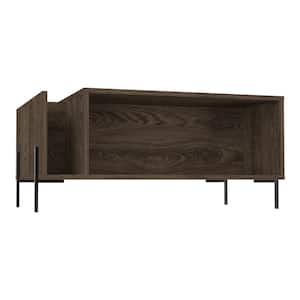 Page 32 in. Natural Medium Rectangle Wood Coffee Table with 4-Storage Compartments