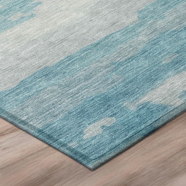 Chantille Machine Washable Indoor/Outdoor Abstract ACN2870 Sky 2 ft. x 7 ft. Runner Rug