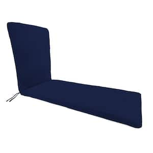 74 in. L x 22 in. W x 2 in. T Outdoor Chaise Lounge Cushion in Canvas Navy