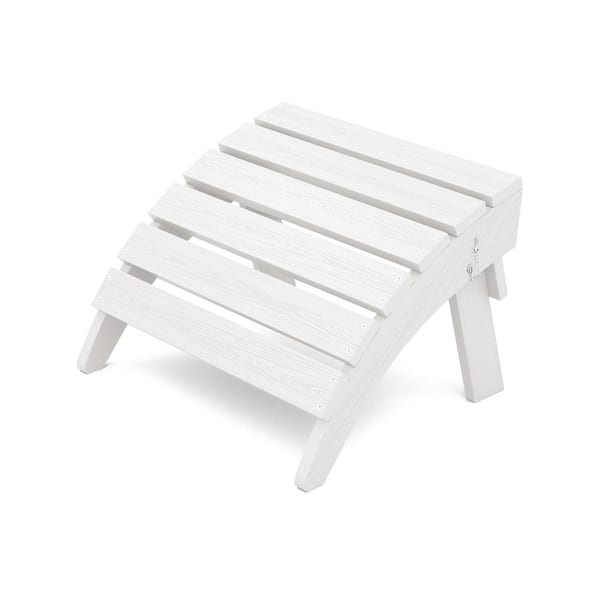 19.29 in. x 16.34 in. x 13.38 in. White Plastic For Outdoor Ottoman Foot Rest