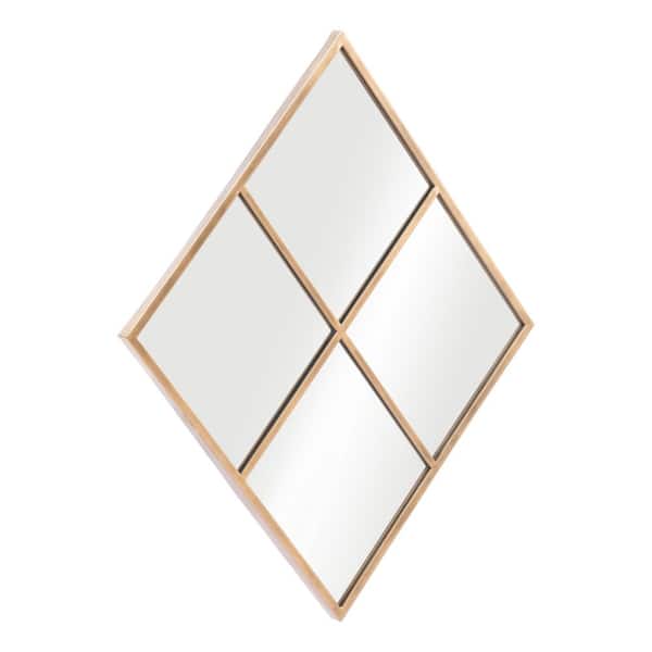 ZUO Meo 31.3 in. W x 40.6 in. H Novelty Steel Gold Modern Decorative Mirror