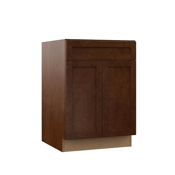 Hampton Bay Designer Series Soleste Assembled 24x34.5x23.75 in. Base Kitchen Cabinet in Spice