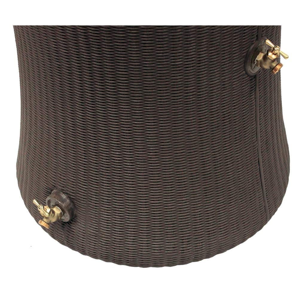 Willow 65 Gallon Brown Wicker Rain Barrel Planter