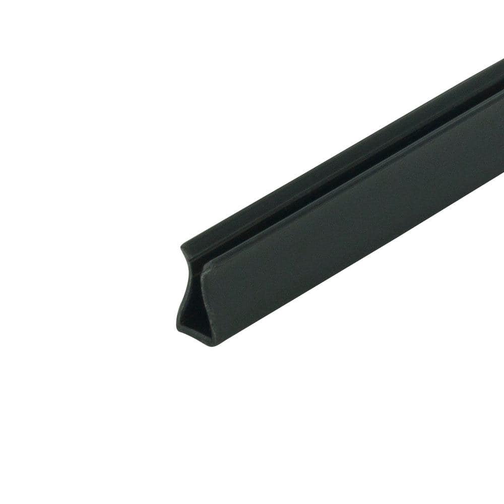 1/2 in. D x 3/16 in. W x 36 in. L Black Styrolux Plastic Plastic U-Channel 