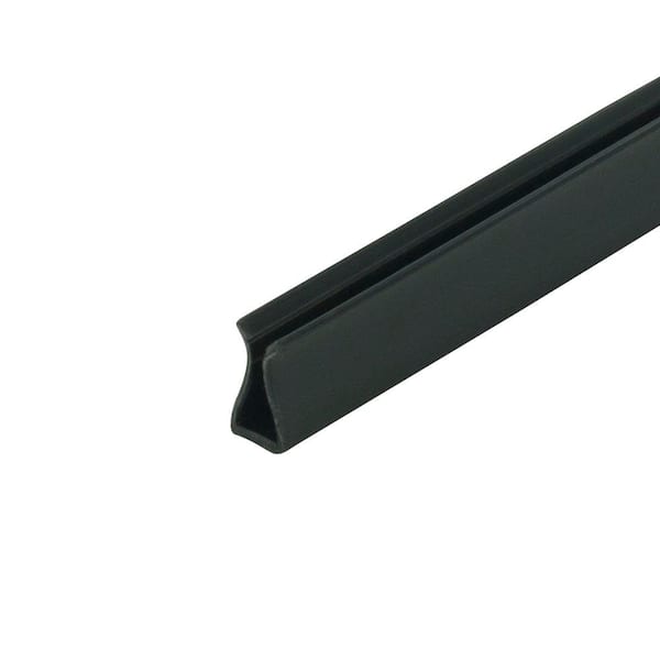 Outwater 1/2 in. D x 3/16 in. W x 36 in. L Black Styrolux Plastic Plastic U-Channel Moulding Fits 3/16 in. Board, (4-Pack)